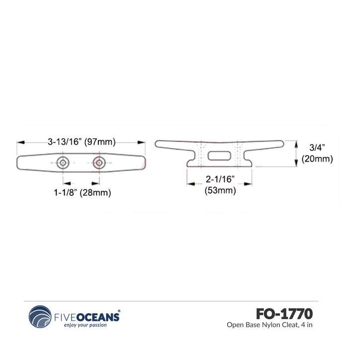 4" Dock Cleat - FO1770 - Five Oceans