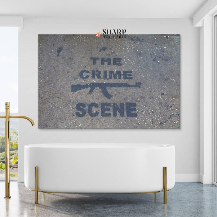Banksy Wall Art - The Crime Scene - SharpWallArts