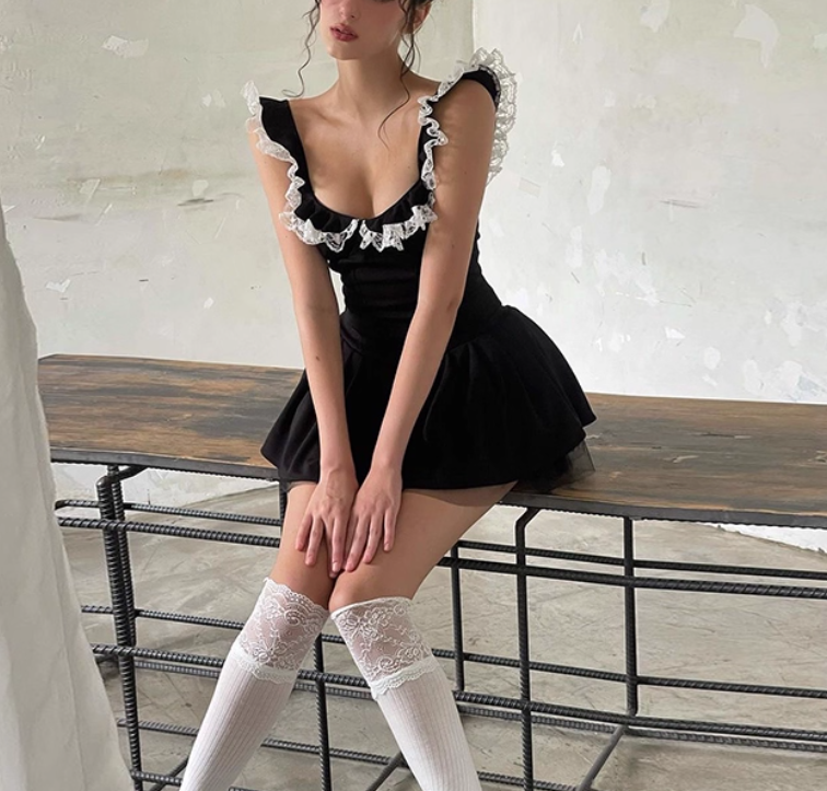 Black Homecoming Dress A-line Sleeveless Birthday Dresses