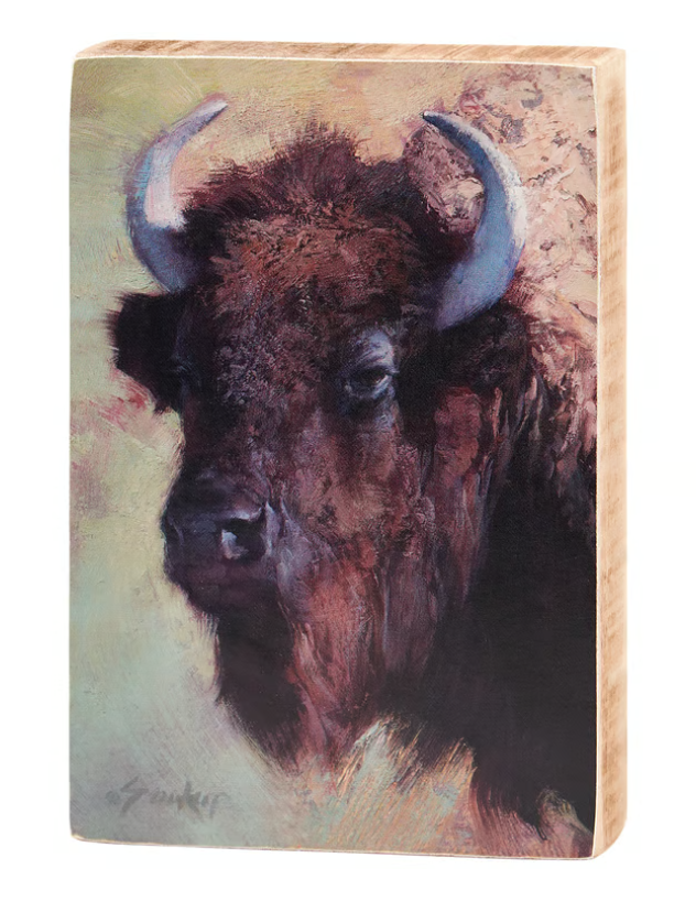 Block Sign Bison