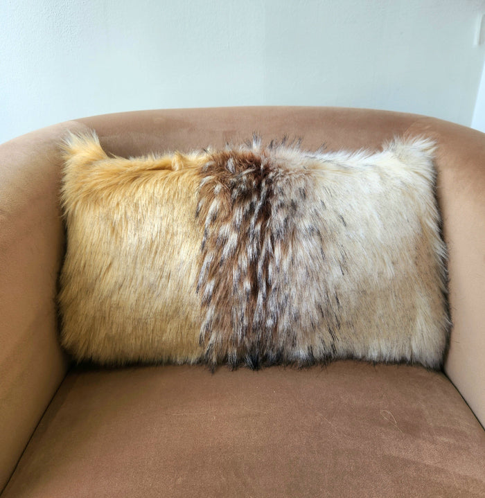 Brown Faux Fur Pillow