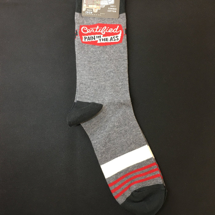 Certified Pain in the Ass Mens Socks - Lyla's: Clothing & Gifts - Online and Rockwall Texas Boutique