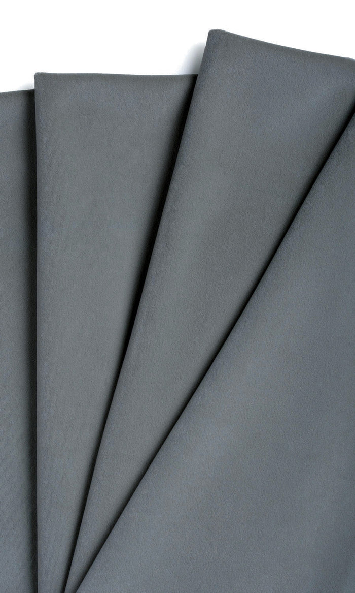 Velvet Curtains / Drapes / Window Drapery Panels (Gray)