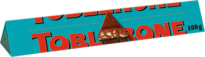 Chocolates Toblerone Crunchy Almonds Barra - 100g