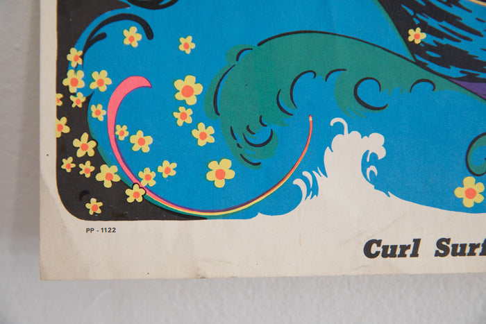 CURL SURFER | Blacklight Poster