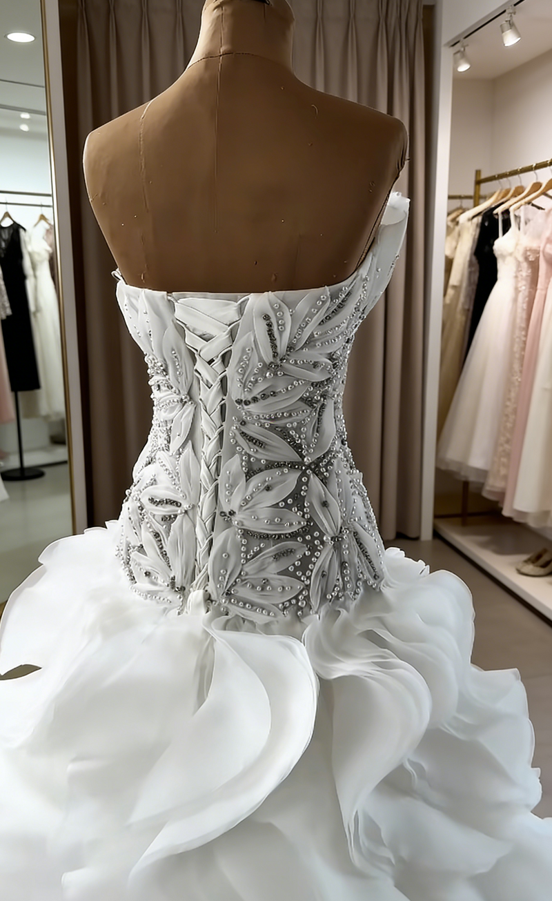 Eleagnt Long White Wedding Dress Sweetheart Sheath Bridal Dress Tulle Beaded Sleeveless Bridal Gowns