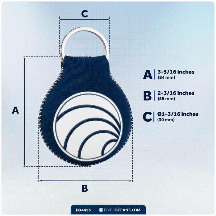 Floating Neoprene Keychain, Green - FO4495-G - Five Oceans
