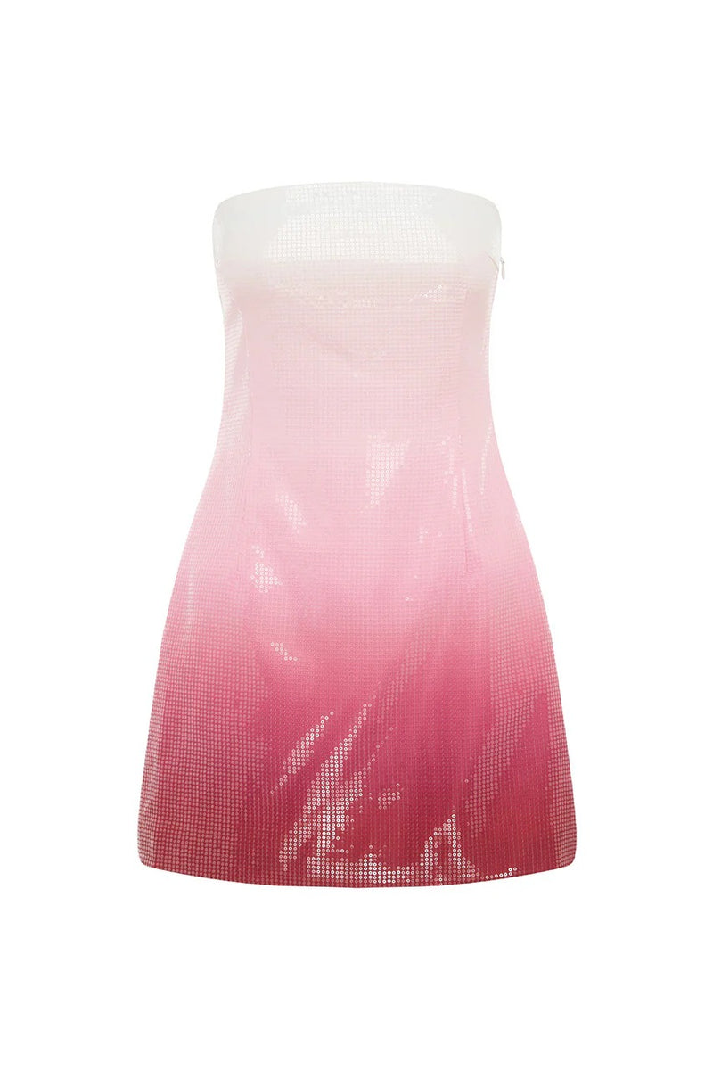Ibiza Mini Dress - Strawberry Shortcake Ombre