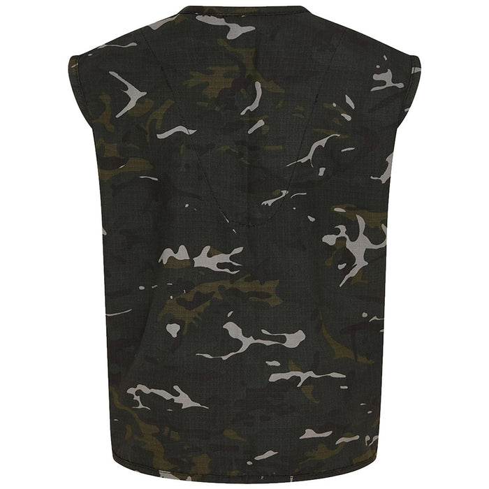 rear of kombat kids black btp camo tactical vest