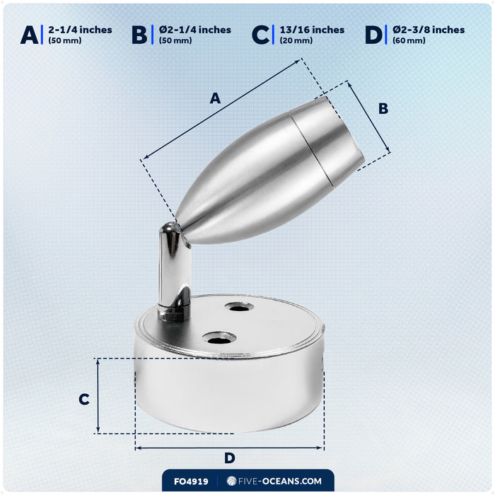 LED Reading Light with USB-C Port, Touch Dimmer, Warm White & Red, Aluminum Housing, 200 LM, 10-28V DC