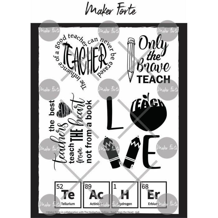 Maker Forte - By Hedgehog Hollow - Clear Stamps - 6"X8" - Teach From The Heart. Available at Embellish Away located in Bowmanville Ontario Canada.