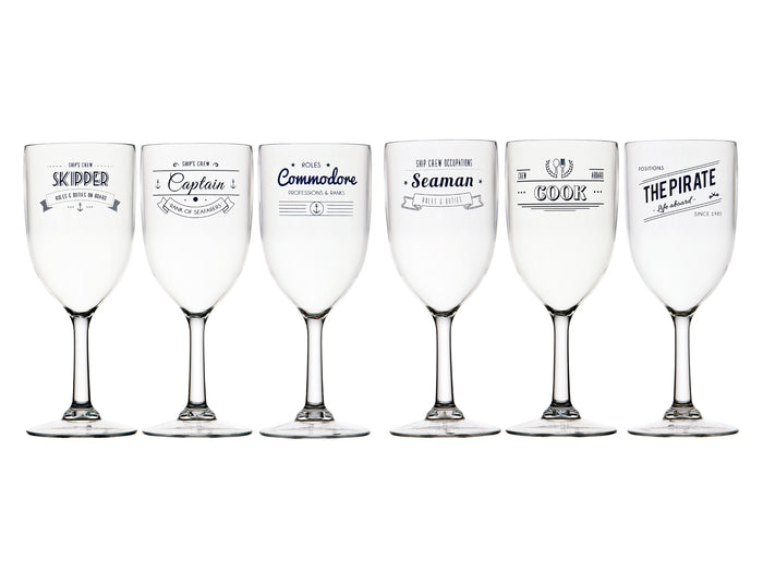 Unbreakable Wine Glass Crew Set - FO4075 - Five Oceans