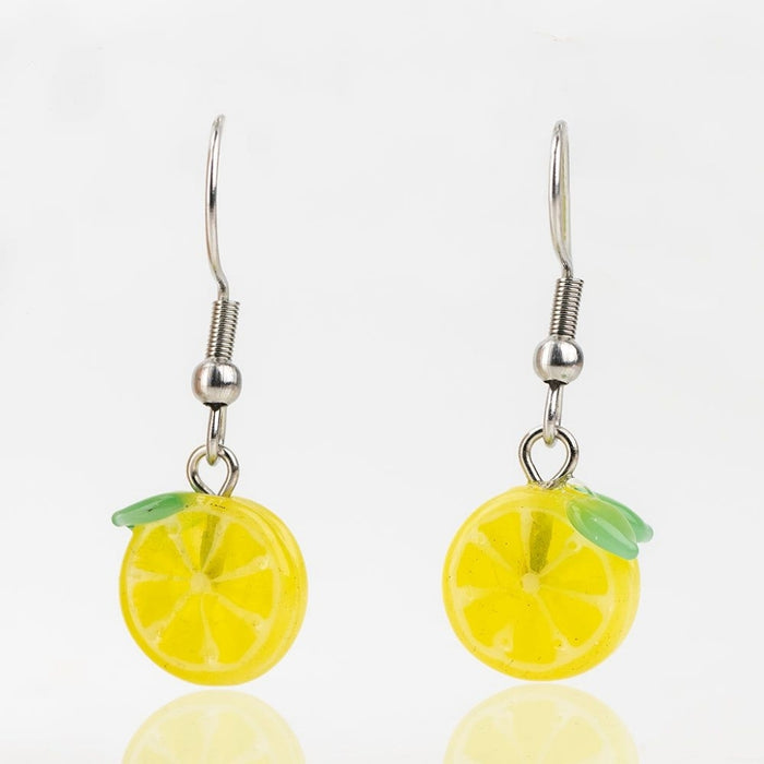 mmmelty Lemon Slice Glass Earrings