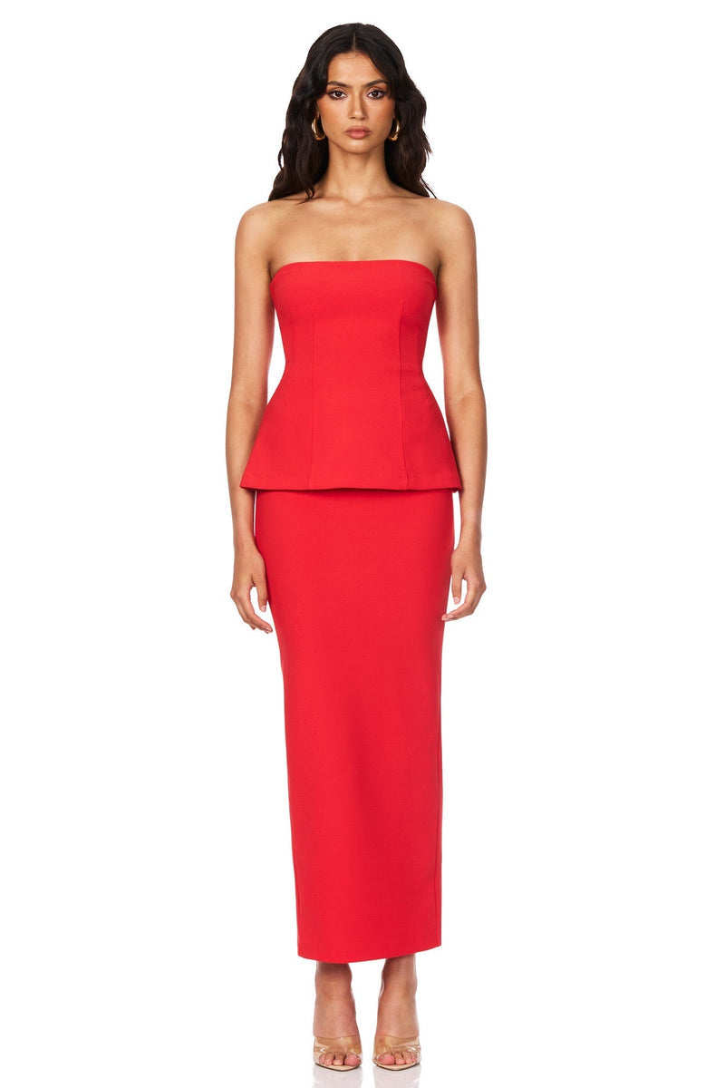 Nookie Caroline Strapless Top - Red - SHOPJAUS - JAUS