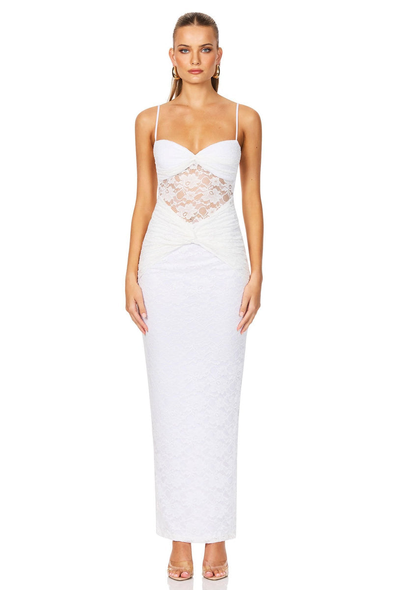 Nookie Lene Lace Maxi Dress - White - SHOPJAUS - JAUS