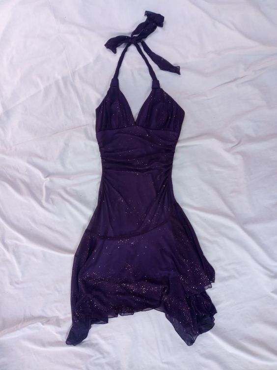 Purple V Neck Short Prom Dresses, Short Formal Homecoming Dresses