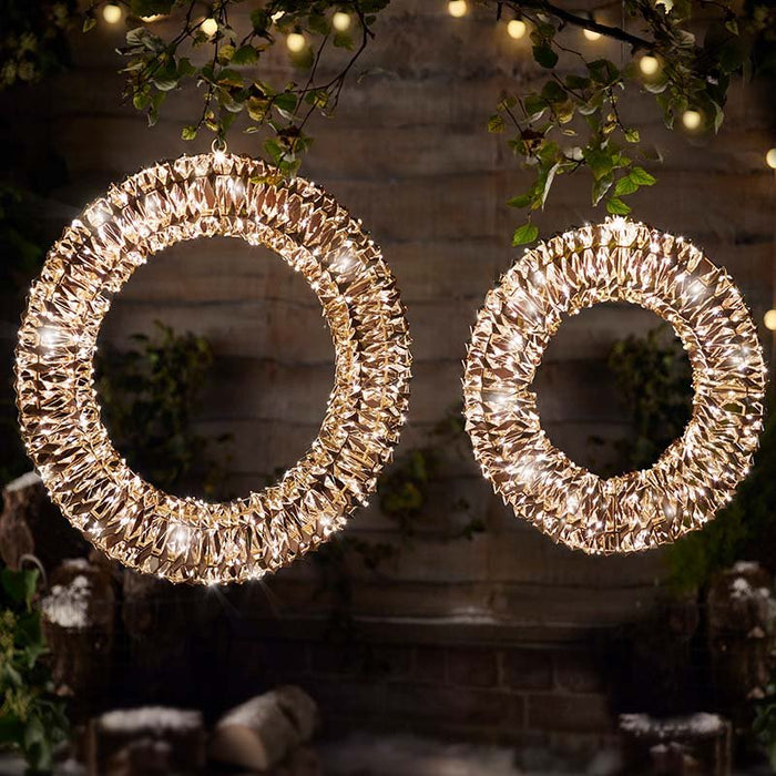 Smart Garden GoldTwist Wreath - Warm White LED