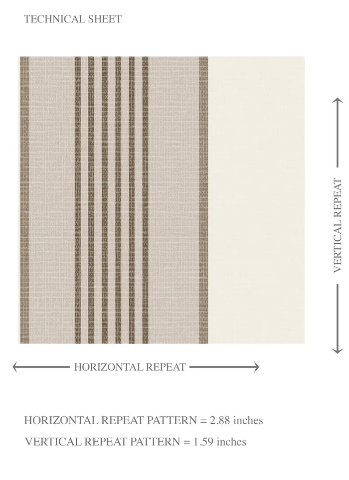Neutral Geometric Striped Kids Room Wallpaper (Beige/ Brown/ Warm Grey)