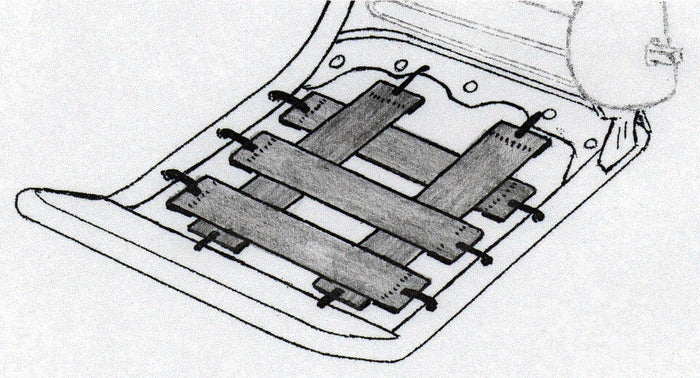 Spitfire-ST668 SPITFIRE MK.3 & GT6 LOW BACK & HIGH BACK SEAT BASE STRAP KIT 1968-70