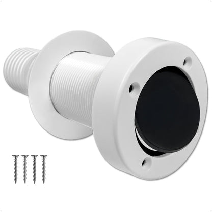 1-1/2" Boat Through Hull with Scupper Valve - Self-Bailing Deck Drain for Boats - FO4966 - Five Oceans