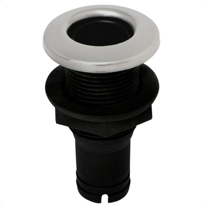 1-1/2" Thru-Hull Fitting, Black Nylon & Stainless Steel Head – FO2997 - Five Oceans