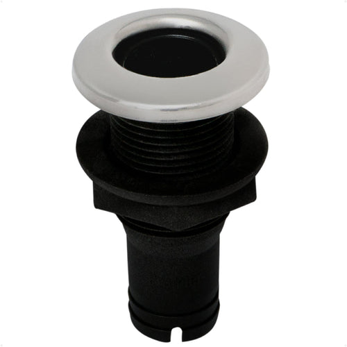 1-1/2" Thru-Hull Fitting, Black Nylon & Stainless Steel Head – FO2997 - Five Oceans