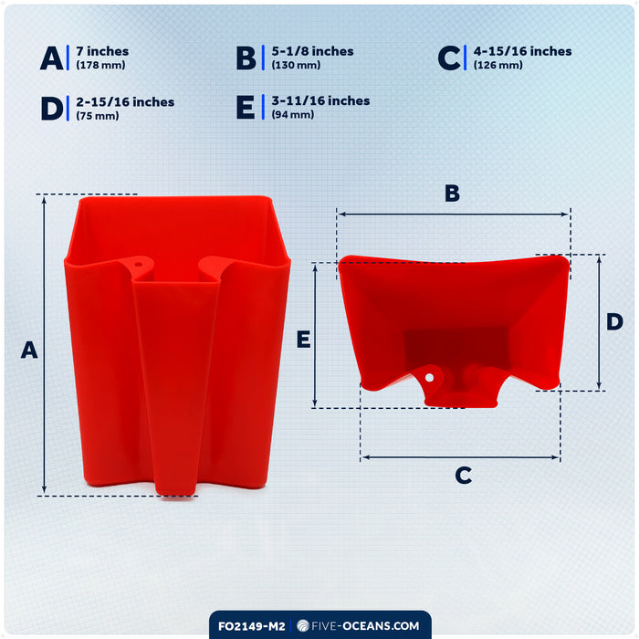 1 Liter (1 qt) Hand Scoop Bailer, Red, 2-Pack - FO2149-M2 - Five Oceans