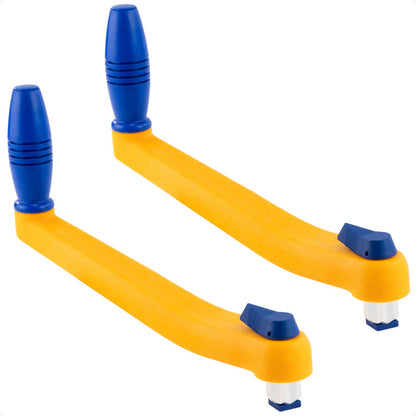 10" Universal Floating Winch Handle, Lock-In Mechanism, Orange & Blue, 2-Pack - FO87-M2 - Five Oceans