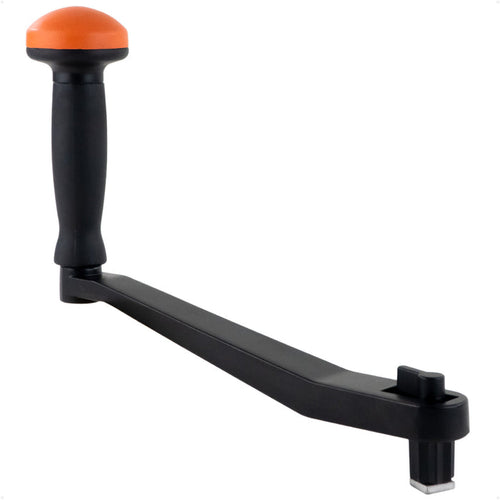 10" Universal Winch Handle Palm Grip, Lock-in Mechanism, Black & Orange - FO3743 - Five Oceans