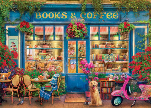 1000 Piece Jigsaw Puzzle - Books & Coffee | EUROGRAPHICS