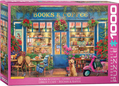 1000 Piece Jigsaw Puzzle - Books & Coffee | EUROGRAPHICS