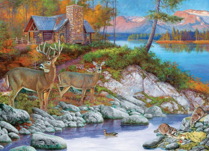 1000 Piece Jigsaw Puzzle - Cabin Visitors | EUROGRAPHICS