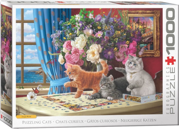 1000 Piece Jigsaw Puzzle - Puzzling Cats | EUROGRAPHICS