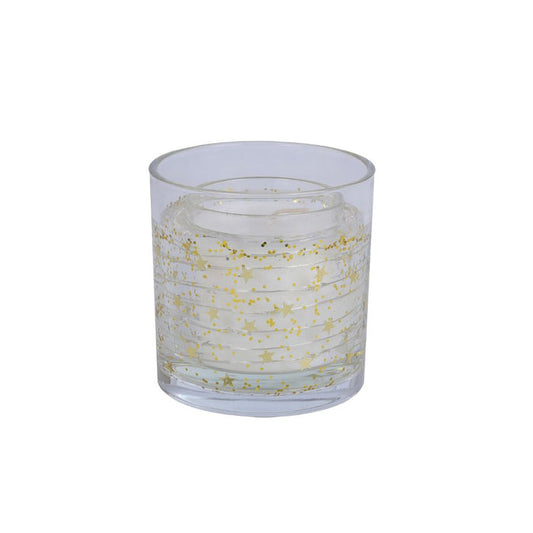 10cm Gold Glitter Flicker Led Candle