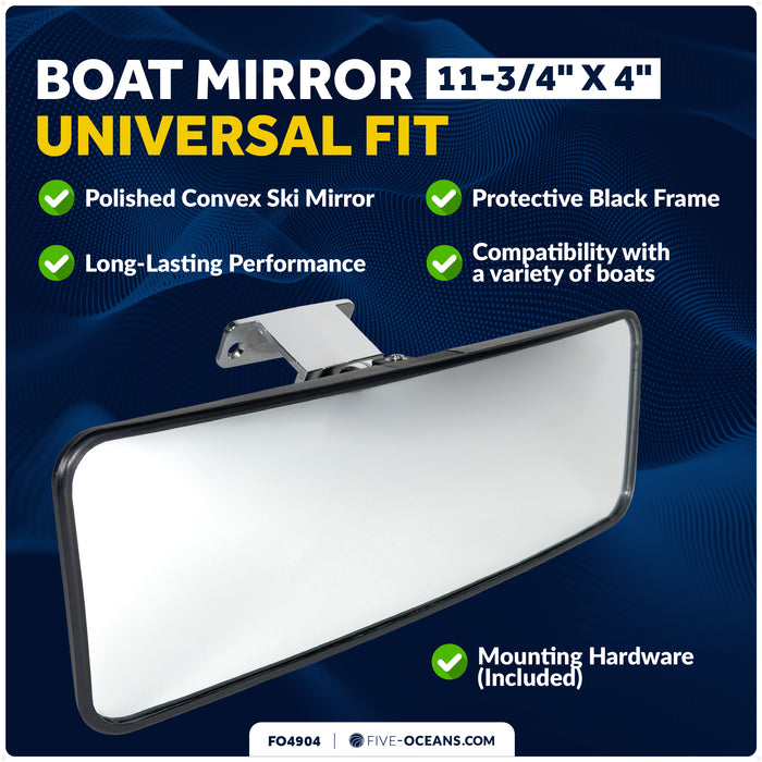 11-3/4" x 4" Ski Mirror, Wide View - FO4904 - Five Oceans