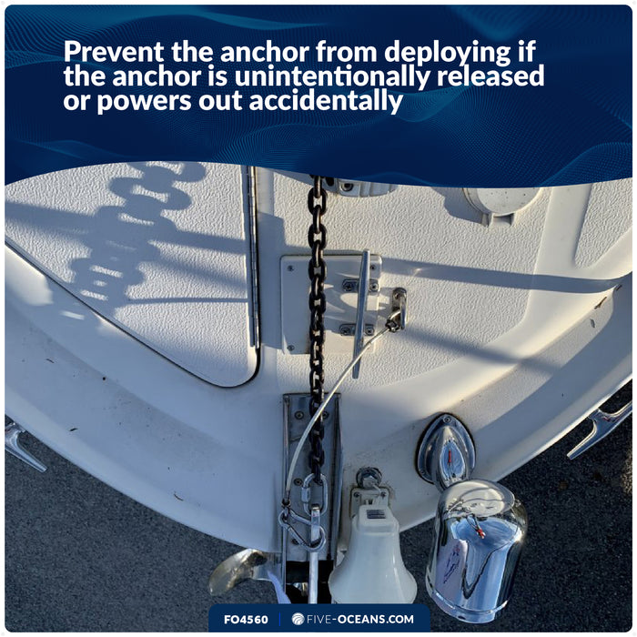 12" Anchor Safety Strap - 5/16" U-Bolt, Stainless Steel/PVC Coated - FO4560 - Five Oceans
