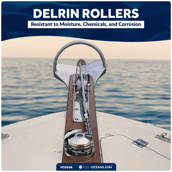 13-1/4" Hinged Self-Launching Anchor Bow Roller, AISI316 Stainless Steel - FO3696 - Five Oceans