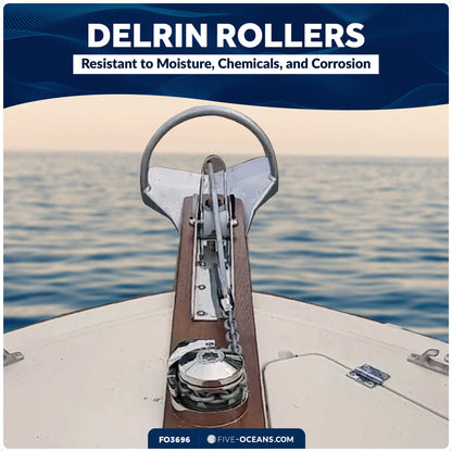 13-1/4" Hinged Self-Launching Anchor Bow Roller, AISI316 Stainless Steel - FO3696 - Five Oceans
