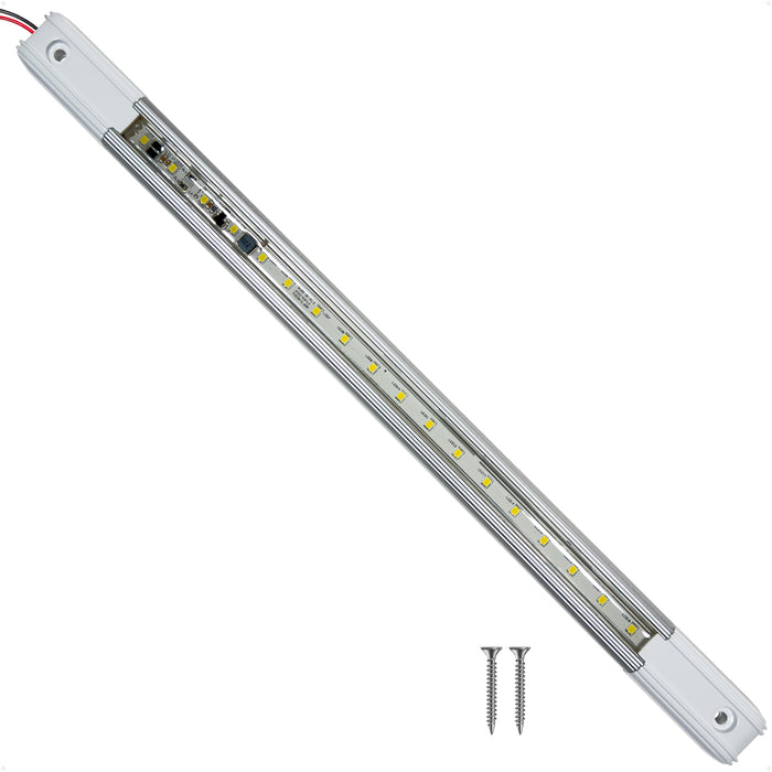 15" LED Strip Light, 9W Natural White, Aluminum Housing, 12V-30V - FO5000 - Five Oceans
