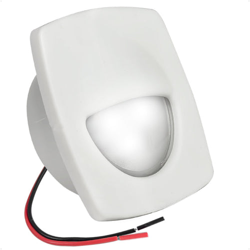 2-1/4" Square LED Recessed Courtesy / Companionway Light, White Housing, Cool White, 12V - FO2642 - Five Oceans