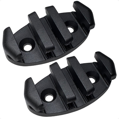 2-3/8" Kayak Zig Zag Anchor Cleat, Black Nylon, 2-Pack - FO4890 - Five Oceans