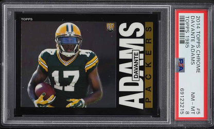 2014 Topps Chrome FB 1985 RETRO Card # 5 Davante Adams ROOKIE RC PSA NM-MT 8 (MGD2)