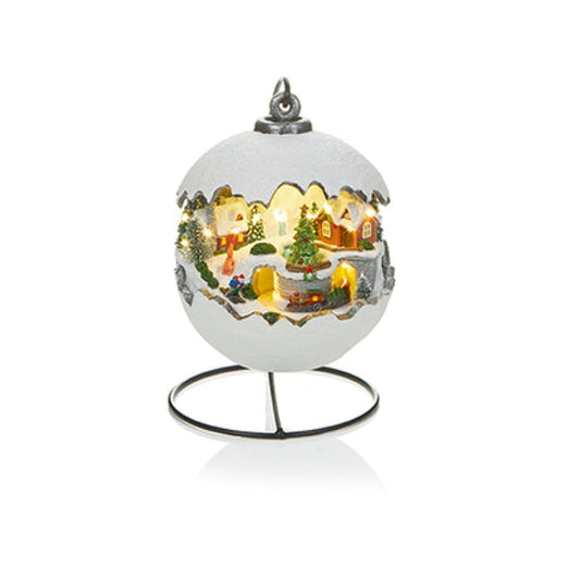 23cm Lit Animated Musical Half Ball with Rotating Train