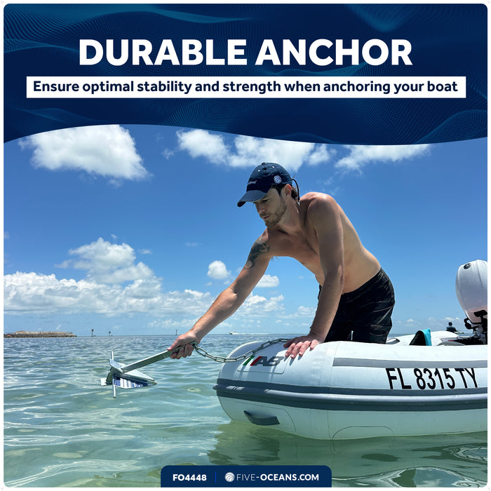 25 Lb. Fluke Anchor, Galvanized Steel - FO4448 - Five Oceans