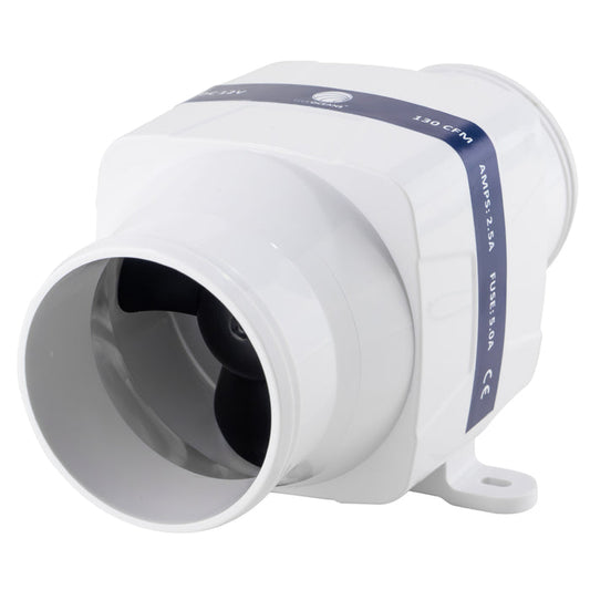 In-Line Bilge Blower, for 3" Interior Diameter Vent, Water Resistant, 12V - FO4333 - Five Oceans