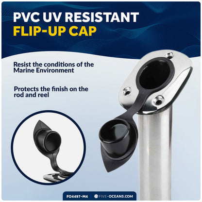 30-Degree Rod Holder, Flush Mount, Stainless Steel, 4-Pack – FO4497-M4 - Five Oceans