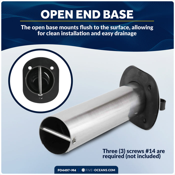 30-Degree Rod Holder, Flush Mount, Stainless Steel, 4-Pack – FO4497-M4 - Five Oceans