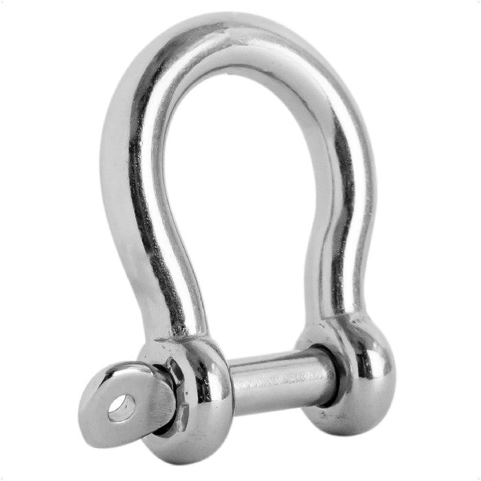 3/8" Captive Screw Pin Bow Anchor Shackle, AISI316 Stainless Steel