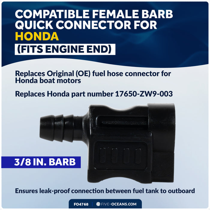 3/8" Fuel Connector for Honda Outboard Motors - FO4768 - Five Oceans