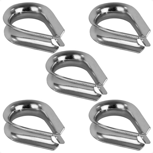 3/8" Wire Rope Thimble, AISI316 Stainless Steel, 5-Pack - FO1448-M5 - Five Oceans